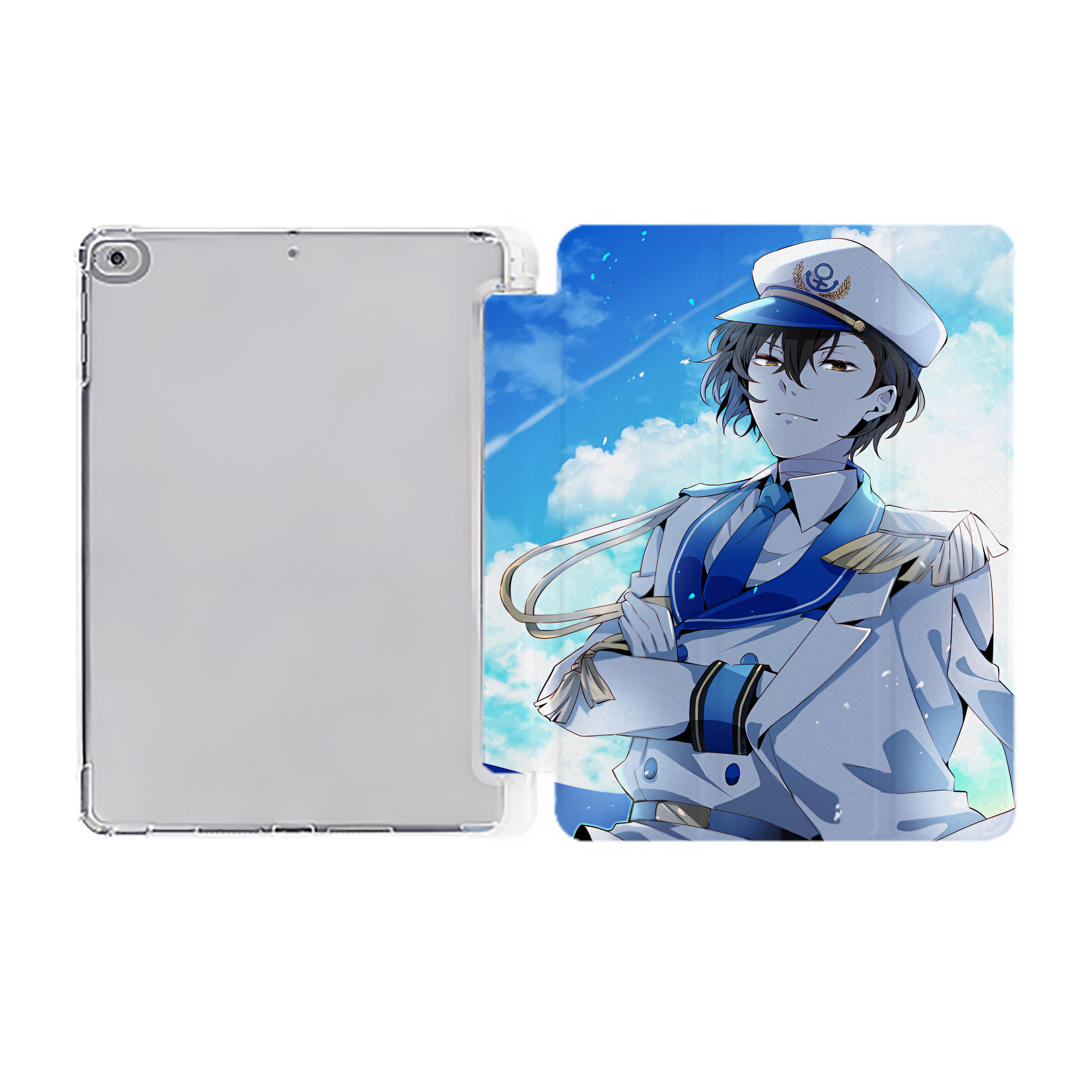 （画像用） 文豪ストレイドッグス Bungo Stray Dogs IPad ケース ペン収納付き 三つ折りスタンド PUレザー×シリコン 対応機種9.5/10.5/10.9インチ